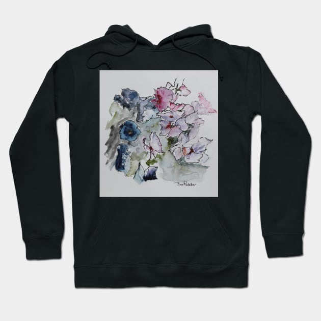 Garden Pansies Hoodie by bobpetcher